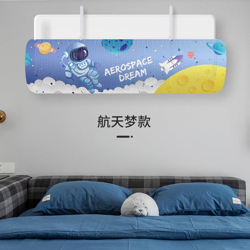 Air conditioning windshield for home air guide breathable windshield postpartum period anti-direct blow air guide windshield hanging machine windshield