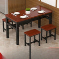 Dining table and chairs, commercial restaurant table and chair set, breakfast home use, minimalist rectangular snack bar table, cafeteria table