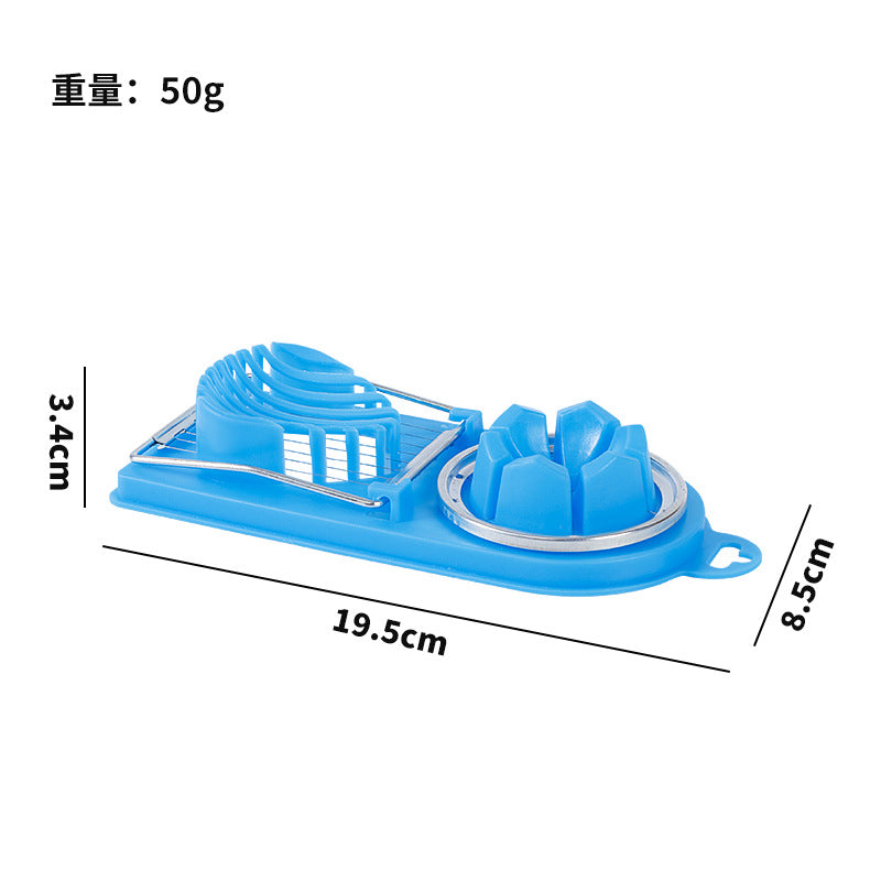 New arrival egg cutting handy gadgetfor homestainless steel 304 two-in-one new arrival preserved egg cutting egg cutting all two commercial use