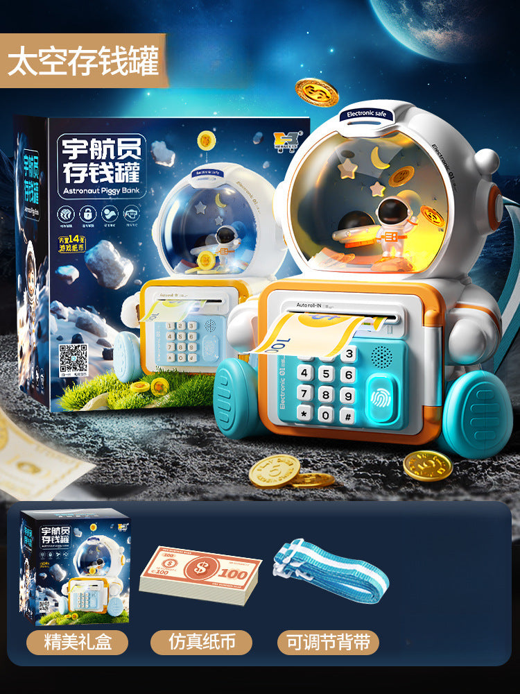new astronaut savings bank - trending online, deposit & withdrawal, password-protected safe for boys & girls, kids' toy