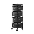 Kitchen storage rack - home fruit & vegetable organizer, freestanding rotating, detachable multi-tier shelf, grocery storage rack