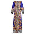 Robe african plus size women's stylish tiger head pattern street facing pullover printingdressflap pocket pants