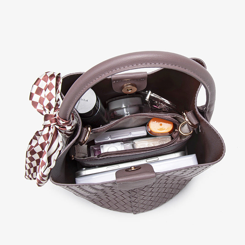 Trendy woven handbag bucket bag for women - 2025 new arrival, high-end, stylish, chic, versatile shoulder & crossbody bag