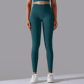 fashion seamless knittingpure colorhigh waist tight peach butt yoga pants sports running fitness nine-point pants