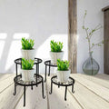 balcony flower pot rack living room floor-standing decorative flower rack storage rack simple single-layer iron indoor flower rack