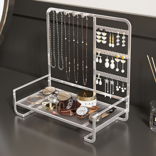 Cross-border jewelry display stand, jewelry storage rack, necklace, bracelet rack, wrought iron ring tray, earrings, earrings, hanger.