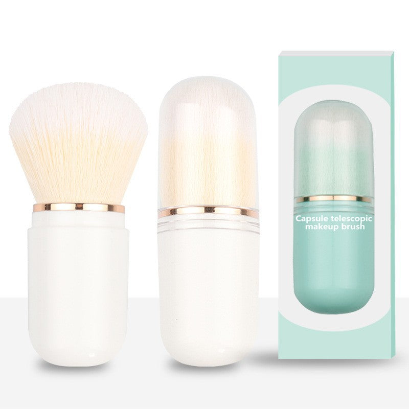 Portable 4-in-1 retractable brush eyeshadow brush makeup master transparent single loose powder brush multifunctional makeup brush