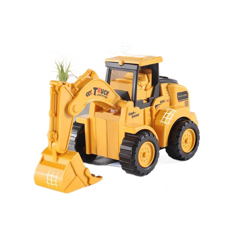 Toy car children's engineering vehicle press excavator inertia pull back car puzzle bulldozer press suit 1-6 years old