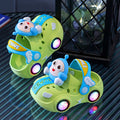 Kids slippers summer baby girl car bright light indoor soft bottomnon-slip sandals slippers boy egg hole shoes