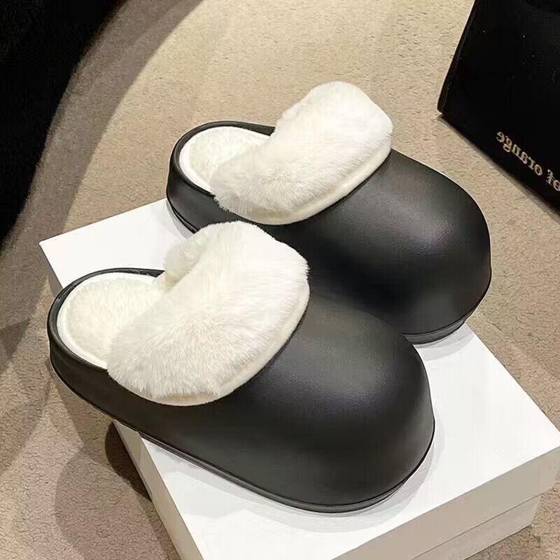 2024 new detachable cotton slippers for women, winter indoor home use, kuromi cute warm waterproof cotton slippers for women