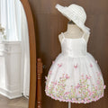 Girls' sundress - new summer  collection: little girl's vacation-style floral birthday dress, princess summer dress