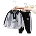 Kids' tracksuit: stylish and trendy boys' activewear set - korean style autumn/winter sweatshirt and pants for toddlers and young boys