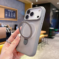 Suitable for iphone17promax frosted back plate magnetic holder mobile phone case apple 15 lens film anti-fall sheath