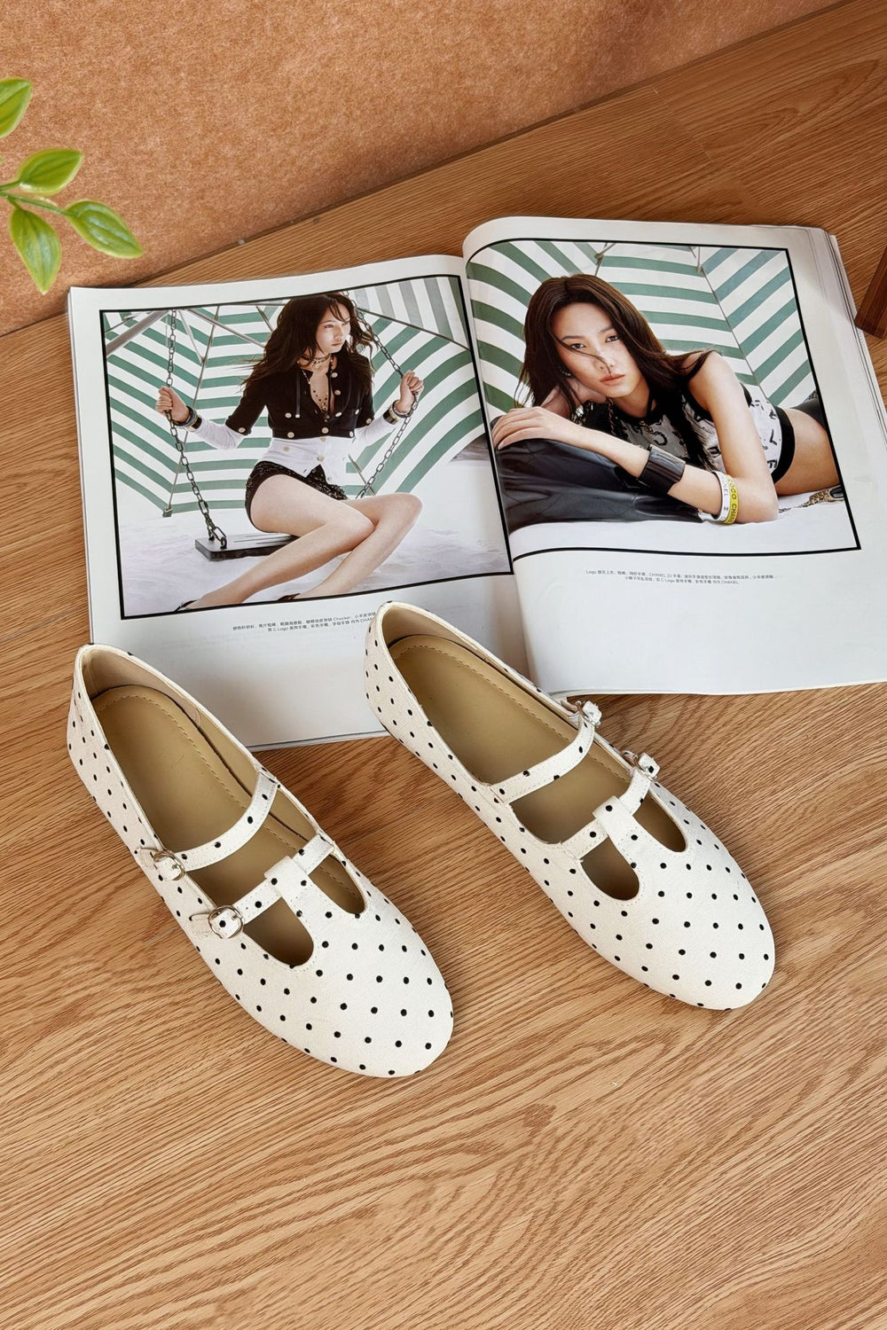 5cm height increasing bowknot polka dot flat shoes women's 2026 new small fragrance style slip-on mary jane shoes