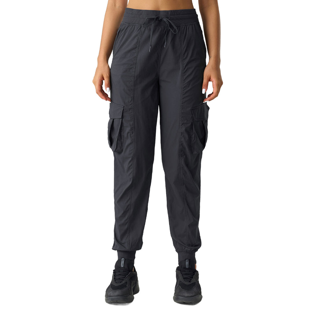 New lightweight, quick-dry, breathable women's activewear leggings - outdoor casual, loose fit, mid-rise, jogger style cargo pants d25002