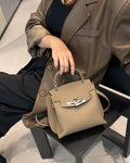 First layer cowhide kelly bag 2024 cross-border new arrival women's bag fashioneasiest for matchretro bag shoulder crossbody genuine leather bag