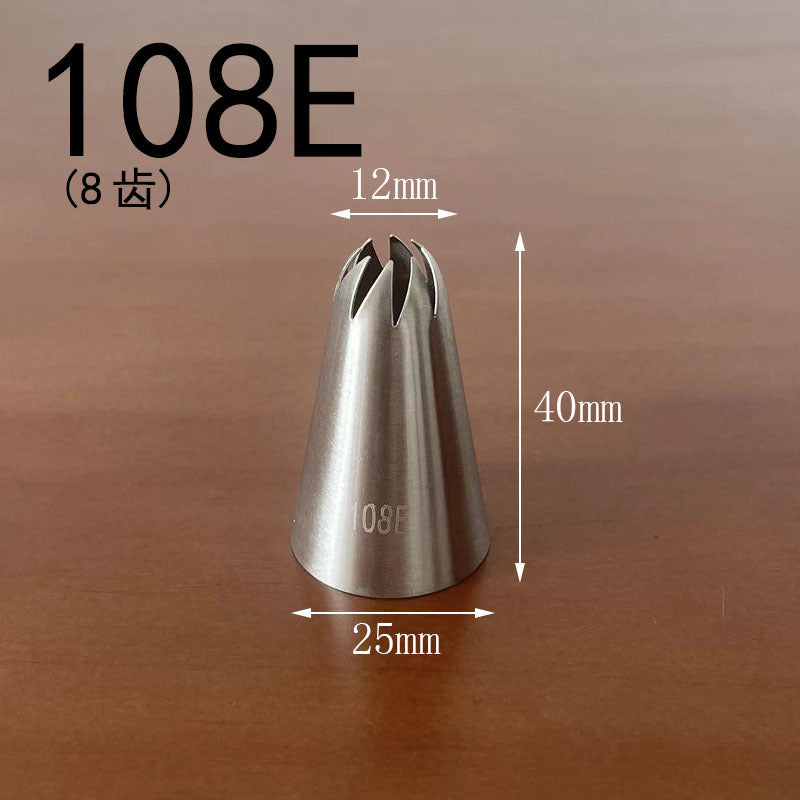 Medium decorating nozzle 1m#2d# seamless 304 stainless steel cream cake baking decorating tool in stock wholesale