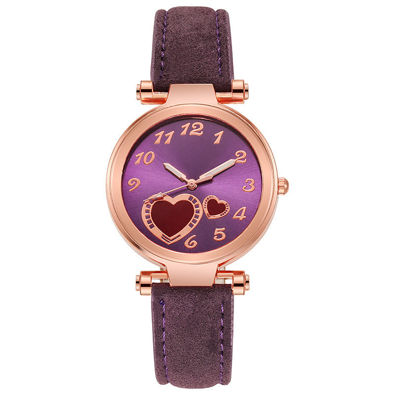 Korean ins style retro heart watch women's niche simple easiest for match mini elegant student artsy trendy women's watch
