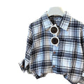 Kids' 100% cotton shirt - new autumn collection: korean style black and white plaid long sleeve shirt for boys - casual, versatile, and stylish top