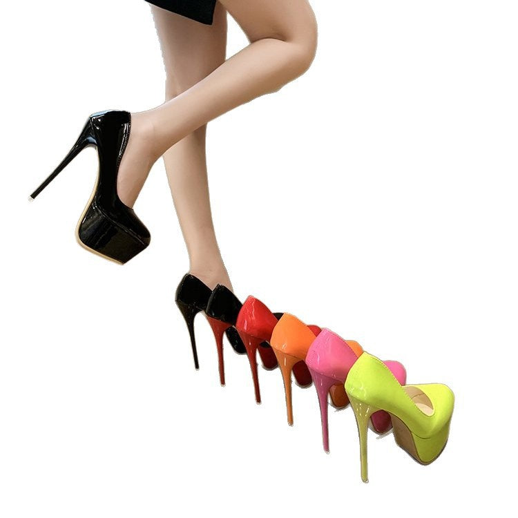 Super high heel plus size new heeled pumps 2026 summer new stiletto sexy barbie pink platform women's shoes trendy