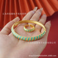Women's elegant enamel copper bangle: a uniquely designed, vintage-inspired piece with ethnic flair. a fashionable accessory with a touch of regal elegance