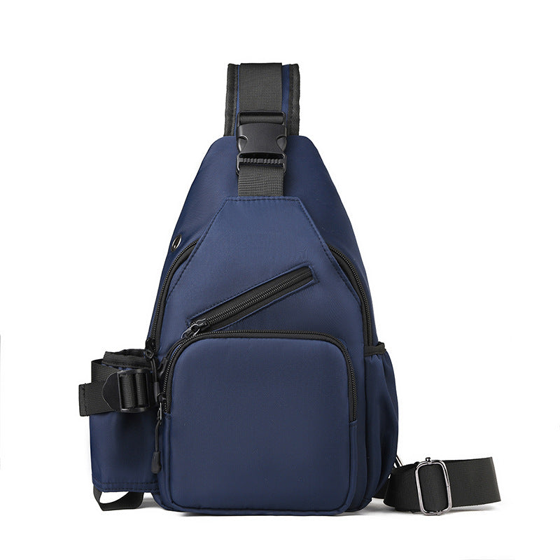 New men's breast bag women's waterproof large-capacity shoulder bag leisure bag nylon cloth messenger bag simple multi-functional bag
