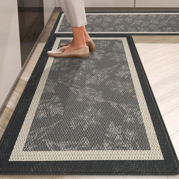 Kitchen special non-slip floor mat, oil-absorbing mat, water-absorbing carpet, rectangular household wipeable leave-in foot cushion, dirt-resistant