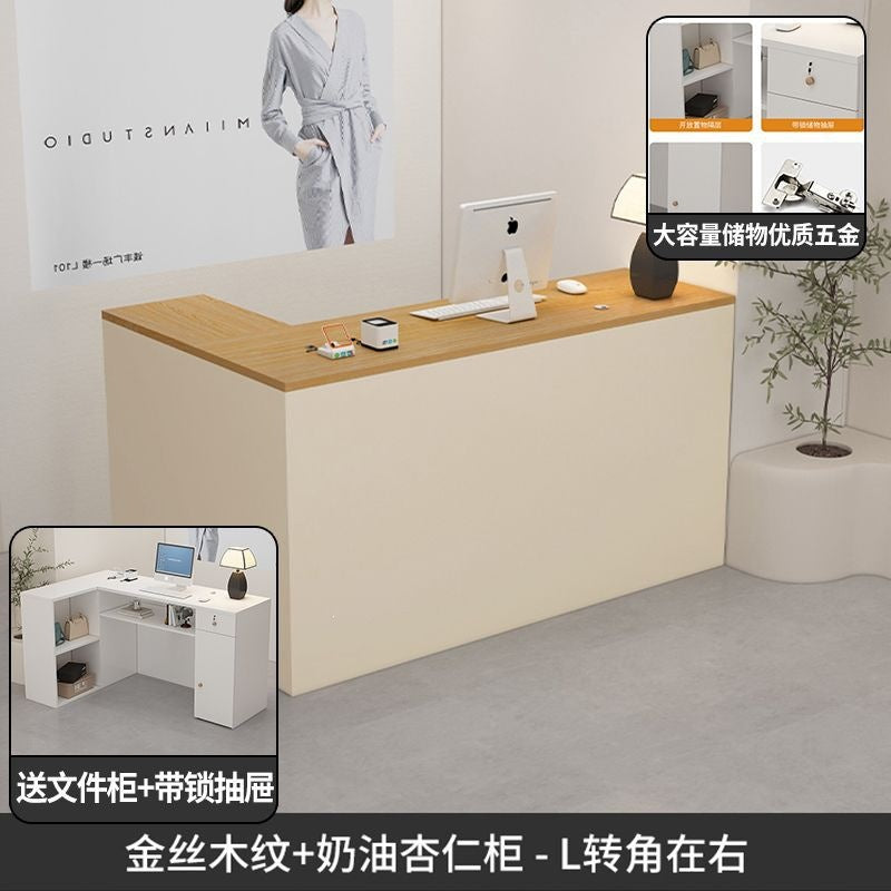 Clothing store small front desk cashier company bar table beauty salon reception counter computer desk office desk