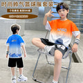Kids' basketball jersey set - boys' quick-dry athletic training outfit - short sleeve basketball uniform for boys, youth, and students