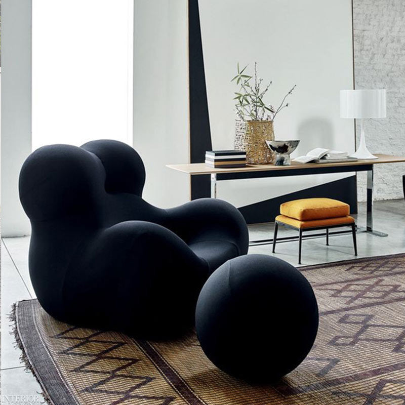 Living room single lazy sofa mother's embrace bedroom lounge chair foshan furniture wholesale scandinavian style grids lounge chair