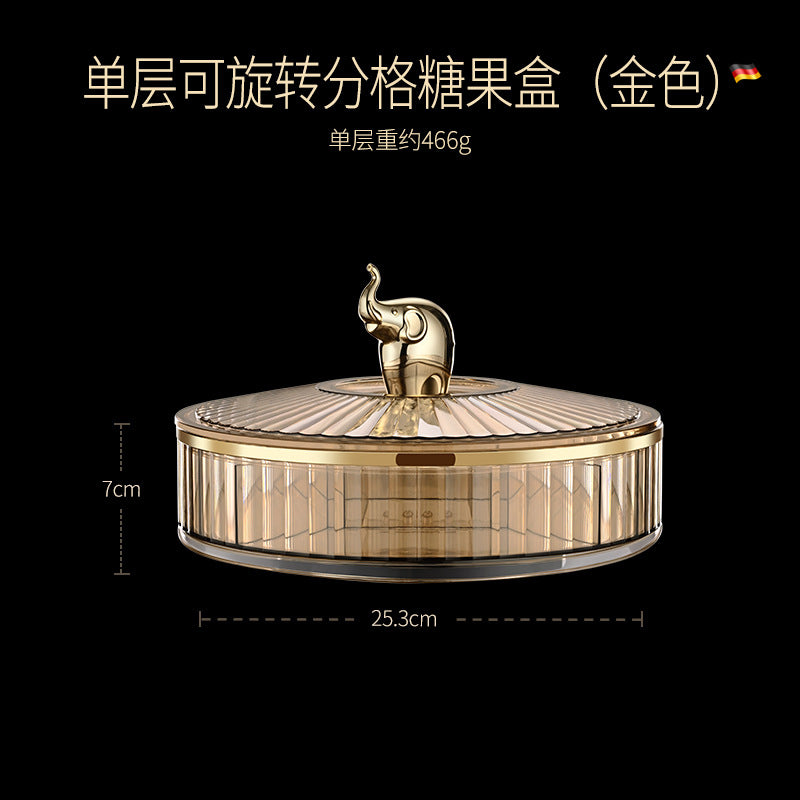 Chinese-style household nut box, snack storage box, wedding event candy plate, advanced sense multi-layer grid, living room dried fruit plate