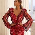 Toasts dress bride female new arrival burgundy cross-border fashion  dress host evening dress dress