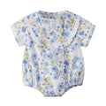 Newborn baby summer clothes - lightweight romper for young girls, summer princess style, japanese-inspired short-sleeve bodysuit