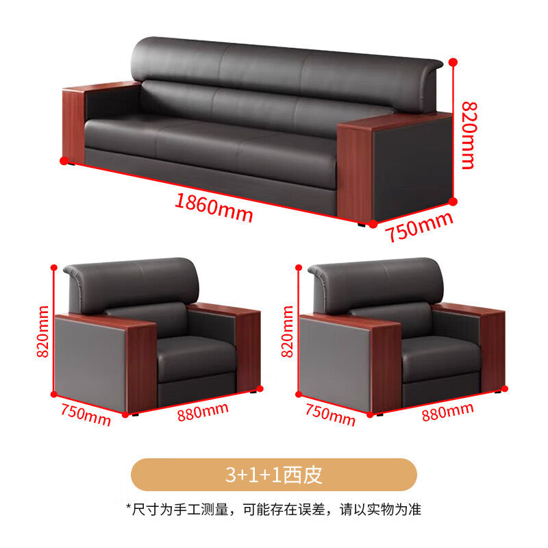 Saint li office sofa - executive office, reception, and meeting area - minimalist business sofa set