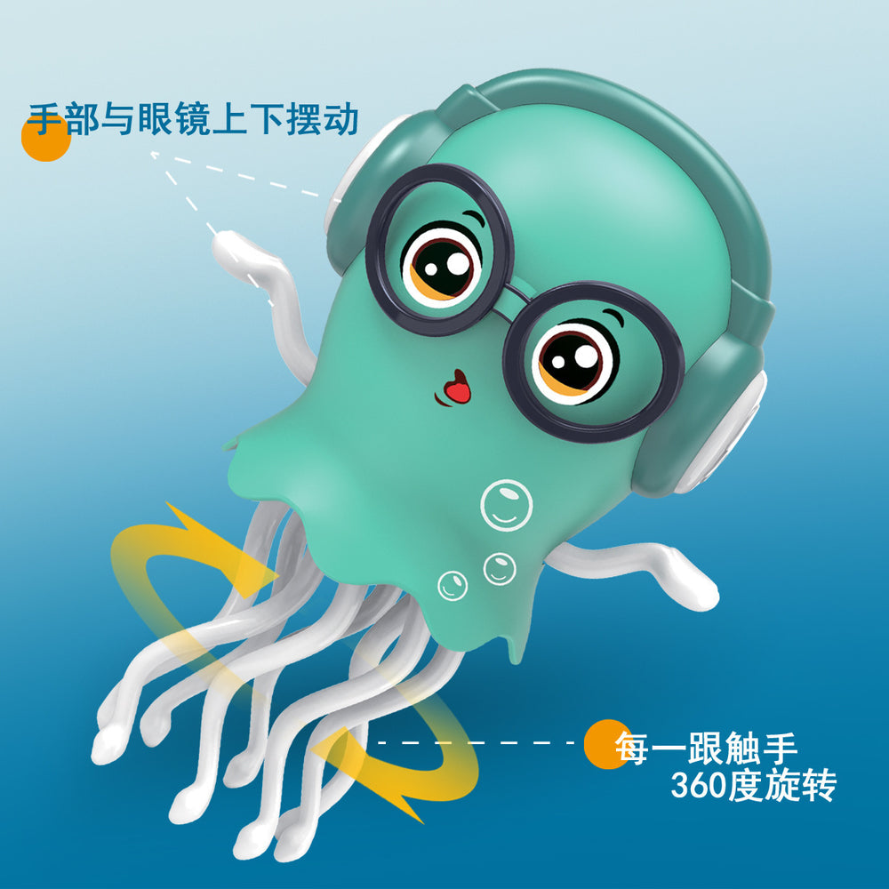 magic dancing jellyfish toys universal electric luminous self-obstacle avoidance stunt dancing octopus toys wholesale
