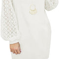 foreign trade   european and american new women's patchwork lace long sleeve knit dress
