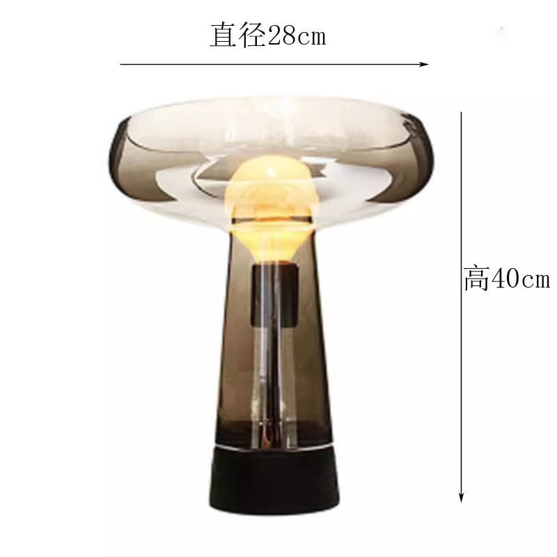 Modern minimalist glass table lamp - bedroom bedside lamp - designer high-end nordic style - living room, study, decorative home & hotel lighting