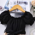 Girls' dress for toddlers and young children, wavy hem corset-top short sleeve dress