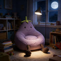 Lazy sofa creative cartoon cute eggplant sofa chair for home small sofa living room plaid seat manufacturer wholesale