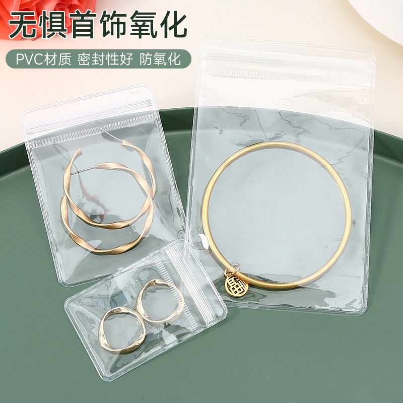 PVC transparent jewelry sealed bag, earrings jewelry storage bag, jewelry self-sealing bag, packaging bag manufacturer wholesale
