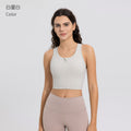 Hf millennium new all-in-one bra top for outdoor sports and fitness - ice silk, quick-dry, breathable, zipper bra dss109