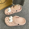 Super cute cartoon clogs for women, perfect for summer wear. new for 2023, these adorable, lightweight, and non-slip eva slippers are ideal for indoor use and feature a closed-toe design