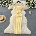 Feminine dress  summer pure desire stereo flower silmslimming lookelegant suspender knitting hip cover dress