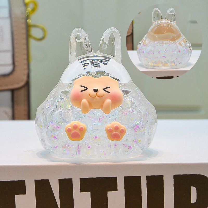 oversized three-dimensional quicksand KIKI shopping mall blind box figure desktop ornament car pendant DIY jewelry accessories