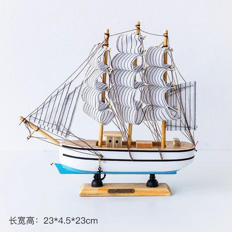 Smooth sailing sailboat model ornaments home decoration living room tv wine cabinet crafts graduate birthday gift