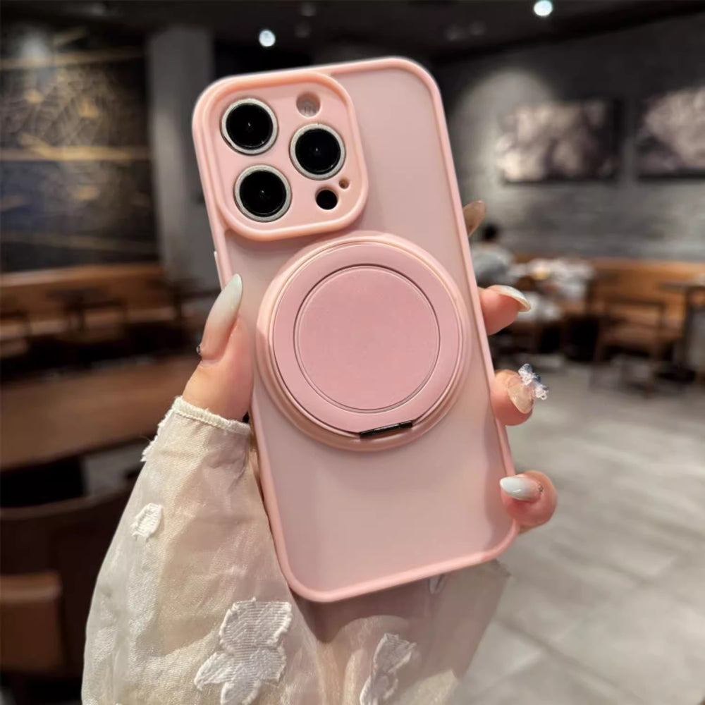 17 mobile phone case rotating stand 360 matte skin feel suitable for iphone 16 high-end pivot 11 apple 15pro