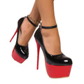 Plus size high heels 41-45 high heels sexy nightclub waterproof platform women's shoes bed flirting 16cm stiletto flats