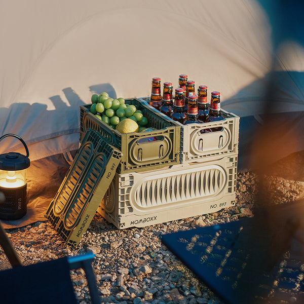 Industrial wind foldable storage basket outdoor camping trunk storage box desktop snack toy storage box