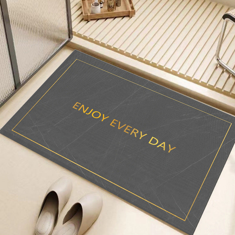 Soft diatom mud bathroom floor mat, absorbent mat, bathroom foot mat, toilet, bathroom door, non-slip quick-drying carpet