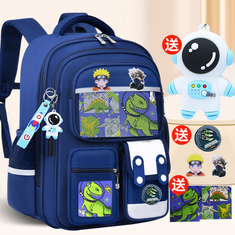 Kulomie's new primary school bag for girls 1-3-6 grade boys to reduce the burden of spine protection and light children's backpack